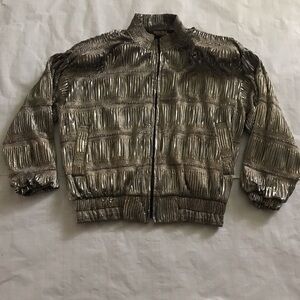 Rare Vintage Marshall Rousso Gold Puffer Jacket.